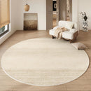 Axyaa Cream Luxe Round Carpet for Living Room & Bedroom, Waterproof & Non-Slip
