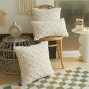 Axyaa Vintage Knitted Plush Pillow Cover 45x45 - Cozy Sofa Couch Cushion Case