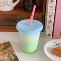 Axyaa Bowknot Tumbler: Cute Straw Cup for Ice Coffee, Tea, Juice - Portable & Kawaii