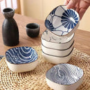 Axyaa Ceramic Square Snack Plate for Sushi, Yakiniku, Dried Fruit & Cutlery