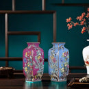 Axyaa Gold Painted Enamel Porcelain Vase - Home Office Decor Craft Item