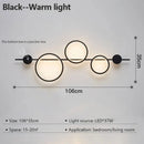 Axyaa Nordic LED Wall Sconce Black Minimalist Long Strip Light Fixture