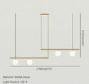 Axyaa Nordic White Glass Ball Chandelier for Kitchen Dining Room Table