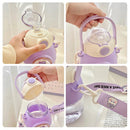 Axyaa Kawaii Cat Panda Water Bottle with Straw Strap - BPA-Free 820ml