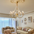 Axyaa Crystal LED Chandelier: Luxurious Lighting for Living Room with E14 LEDs