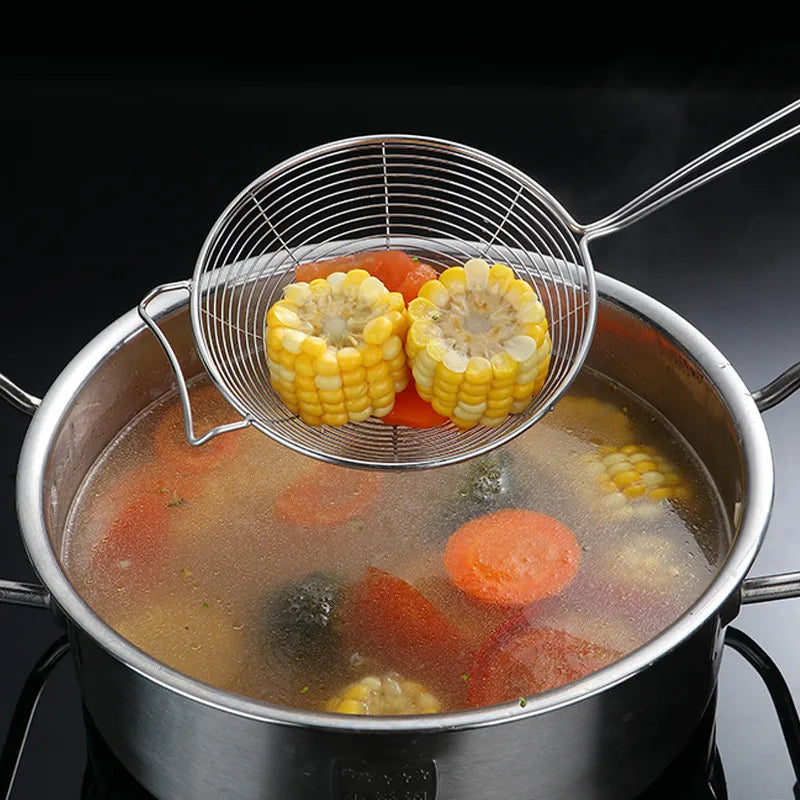 Axyaa Stainless Steel Food Skimmer Colander for Hot Pot and Dumplings