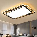 Axyaa LED Ceiling Lamp: Modern Black Gold Chandelier for Home Decor & Bedroom Lighting