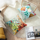 Axyaa Bird Flower Linen Pillowcase Sofa Cushion Cover Home 40x40-60x60