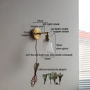 Axyaa Gold LED Crystal Glass Wall Sconce - Modern Nordic Bedroom Balcony Lamp