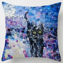 Axyaa Cartoon Cat Pillow Cover for Home Office Bedroom Sofa Car Decoration