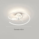 Axyaa Nordic LED Ceiling Fan Light for Bedroom and Study, Silent Strong Wind