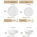 Axyaa Amelia Porcelain Plates Set for 12/24, Service for 12/24 Person