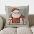 Axyaa Christmas Wreath & Bow Decor Pillow Cover for Sofa, Bedroom, Car