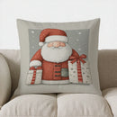 Axyaa Christmas Wreath & Bow Decor Pillow Cover for Sofa, Bedroom, Car