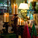 Axya LED Candle Light Set - Golden Gray Glass Cylindrical with Remote Control