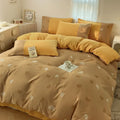 Axyaa Small Fresh 6D Printed Cotton Bedding Set - 4 Pieces