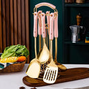 Axyaa Stainless Steel Kitchen Spatula Set - 7 Piece Cooking Utensils Kit