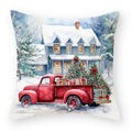 Christmas Cartoon Animal Printed Pillowcase by Axyaa: Decorative Throw Cover for Sofa, Living Room, Cushion