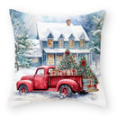 Christmas Cartoon Animal Printed Pillowcase by Axyaa: Decorative Throw Cover for Sofa, Living Room, Cushion
