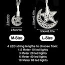Axyaa Moon Star LED String Lights - Ramadan & Eid Home Decoration