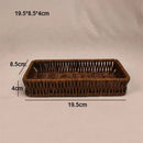 Axyaa Rattan Wicker Serving Baskets: 6 Stylish Handwoven Holders for Cutlery & Utensils