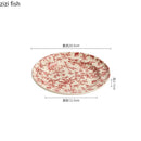 Axyaa Floral Pattern Ceramic Shallow Plate - Creative Tableware