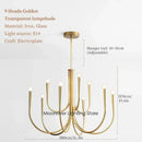 Axyaa French Style Black Golden Iron Chandelier Pendant Lights