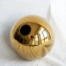 Golden Ball Ceramic Vase by Axyaa: Elegant Home Decor, Artistic Flower Pot, Hydroponic Art Ornament.