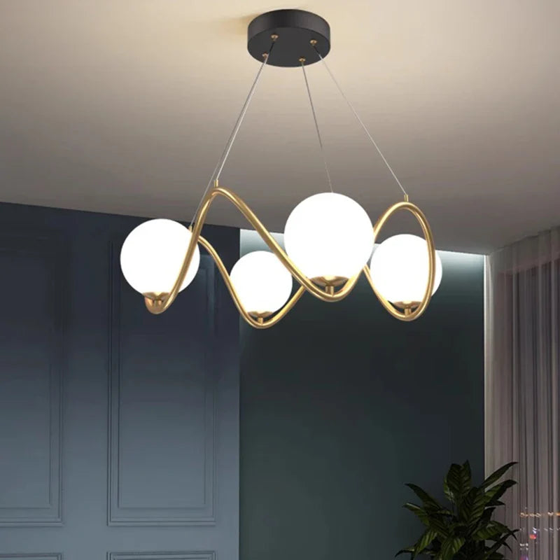 Axyaa Modern LED Pendant Chandelier for Dining Room Lighting