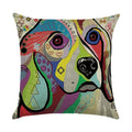 Axyaa Cartoon Dog Linen Pillowcase 45*45cm