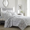 Axyaa Veneti Twin Quilt Set with Matching Shams - Lightweight Reversible Bedding