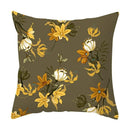 Axyaa Yellow Floral Geometric Pillowcase for Home Decor