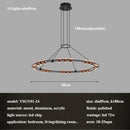 Axyaa LED Chandelier: Modern Luxury for Living Room, Bedroom, Restaurant - Round Bean Pendant Light