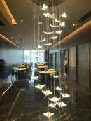 Axyaa Nordic Bird Chandelier: Modern LED Pendant for Home, Restaurant & Staircase