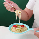 Axyaa White Handheld Dish with Handle Large Spoon Tray Snack Plate - Dessert Cake Platter