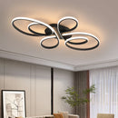 Axyaa Modern LED Ceiling Light - Black/White for Living Room, Bedroom, Kitchen - Light Fixtures