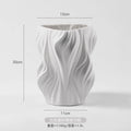 Axyaa White Ceramic Vase for Home Decor and Flower Arrangement