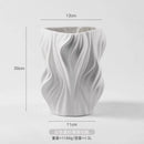 Axyaa White Ceramic Vase for Home Decor and Flower Arrangement