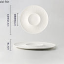 Axyaa Ceramic Relief Bead Dot Soup Plate Molecular Cooking Tableware