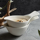 Axyaa White Bird Ceramic Salad Soup Dessert Bowl Restaurant Specialty Tableware