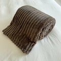 Axyaa Rabbit Plush Flannel Blanket Cover - Cozy Nap Blanket, Machine Washable