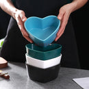 Axyaa Heart-Shaped Bowl Set: Salad, Snack, Dessert, Creative Cold Dish.