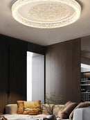 Axyaa 2025 Ceiling Light - Round Ice Crack Pattern, Modern Style, Premium Texture, Home Ideal