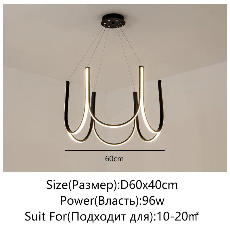 Axyaa Nordic LED Gold Chandelier for Luxury Home Decor Lighting