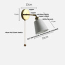 Axyaa Ceramic LED Wall Lights Pull Chain Switch Bathroom Mirror Light