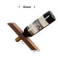 Axyaa Slanted Wood Wine Rack: Modern Minimalist Red Wine Bottle Holder
