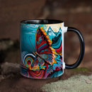 Axyaa Dancing Fairy Butterflies Coffee Mug, Colorful Design Institute Tea Cup