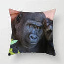 Axyaa Monkey Raccoon Pillow Cover - Wild Animal Print Sofa Decor Case
