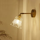 Axyaa Modern Brass Mirror Lamp Glass Shade Wall Sconce