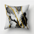 Axyaa Marble Ocean Sea Pattern Polyester Throw Pillow Cover - Home Sofa Decor